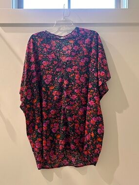 JODIFL Floral Blouse in Black, Pink & Orange